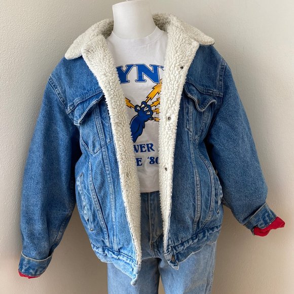 Vintage Other - Vintage JCPenny Sherpa Lined Denim Jean Jacket
